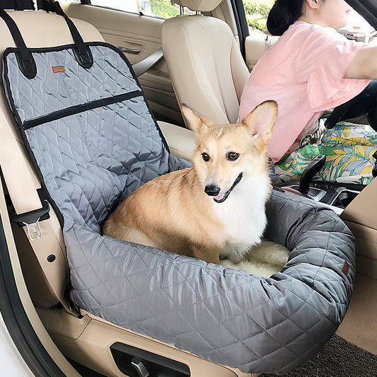 Nueva cama multifuncional para mascotas para el coche con cojín grueso