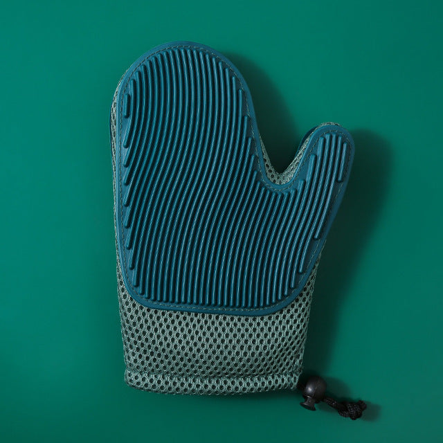 Guantes de silicona para masaje y cepillos quitapelos para mascotas