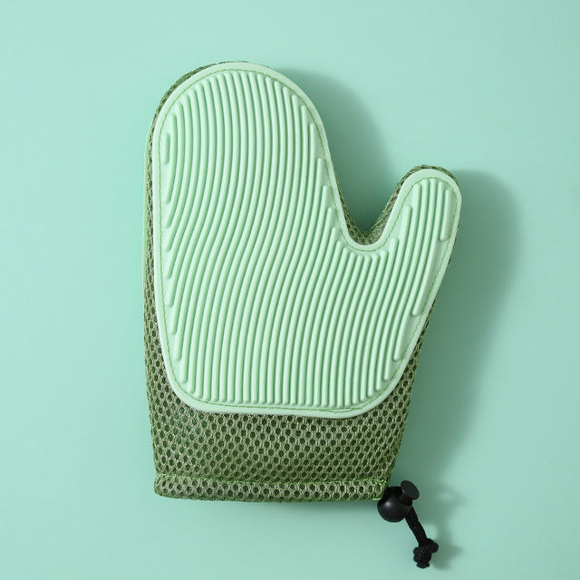 Guantes de silicona para masaje y cepillos quitapelos para mascotas