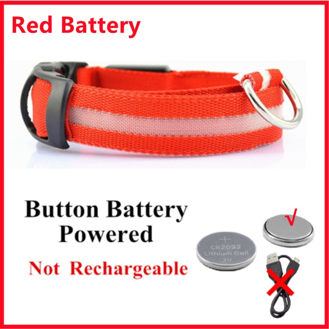 Collar para perro ajustable con luz LED